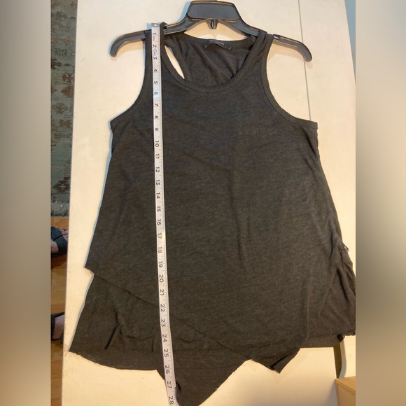All Saints Daisy Vest Asymmetrical Tank Washed Black Size Small - Picture 13 of 13